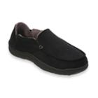 Men's Dearfoams Perforated Microfiber Closed Back Slippers, Size: Xxl, Black