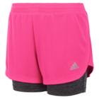 Girls 7-16 Adidas Marathon Mesh Shorts, Size: Small, Med Pink