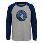 Boys 4-18 Minnesota Timberwolves Fadaway Tee, Size: 16-18, Grey