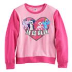 Girls 7-16 My Little Pony Twilight Sparkle, Rarity, Pinkie Pie & Rainbow Dash Raglan Pullover Sweatshirt, Size: Xl, Dark Pink