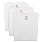 Men's Hanes 3-pk. Ultimate X-temp V-neck Tees, Size: Medium, White