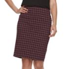 Women's Elle&trade; Pull-on Pencil Skirt, Size: Small, Red