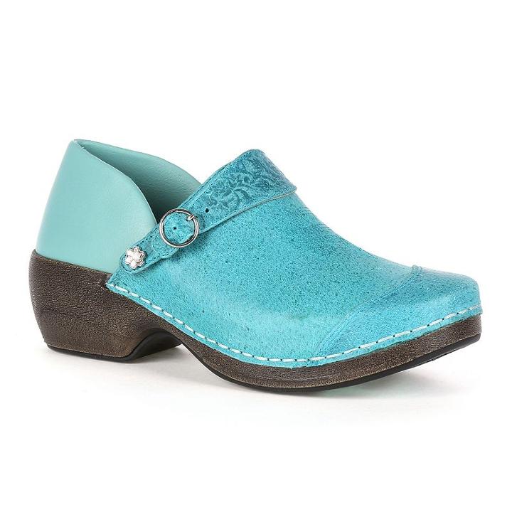 Rocky 4eursole Inspire Me Women's Western Leather 3-in-1 Clogs, Size: 41, Blue