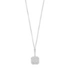 Simply Vera Vera Wang Sterling Silver 1/2 Carat T.w. Diamond Octagon Pendant Necklace, Women's, Size: 18, White
