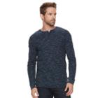 Men's Marc Anthony Slim-fit Waffle-weave Knit Henley, Size: Large, Blue