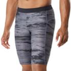 Men's Speedo Halftone Tide Jammer Fitness Long Swim Shorts, Size: Small, Dark Grey