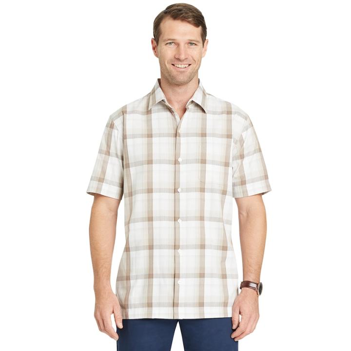 Men's Van Heusen Air Button-down Classic-fit Shirt, Size: Xxl, Med Brown