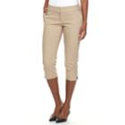 Petite Apt. 9&reg; Torie Curvy Capris, Women's, Size: 8 Petite, Lt Beige