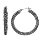 Simply Vera Vera Wang Filigree Hoop Earrings, Women's, Black