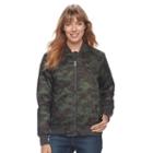 Women's Columbia Hawlings Hill Thermal Coil&reg; Quilted Bomber Jacket, Size: Large, Green Oth