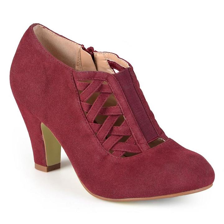 Journee Collection Piper Women's Ankle Pumps, Girl's, Size: Medium (10), Red