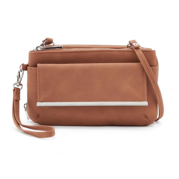 Apt. 9&reg; Double-entry Crossbody Wallet, Women's, Brown