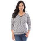 Women's Apt. 9&reg; Mitered Top, Size: Medium, Black