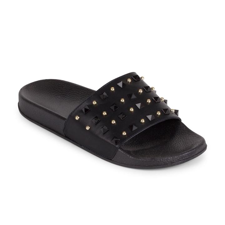 Wanted Stream Women's Slide Sandals, Size: 5, Black
