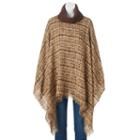 Manhattan Accessories Co. Cross-hatch Poncho, Women's, Brown