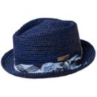 Men's Kangol Knot Trilby Raffia Hat, Size: Xl, Blue (navy)