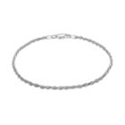 Primrose Sterling Silver Rope Chain Bracelet - 8 In, Women's, Size: 8, Grey