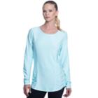 Women's Gaiam Energy Long Sleeve Yoga Tee, Size: Medium, Blue Other