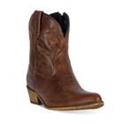Dingo Adobe Rose Women's Distressed Western Ankle Boots, Size: Medium (8), Brown
