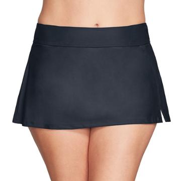 Women's Mazu Swim Hip Minimizer Skirtini Bottoms, Size: 16, Black