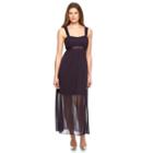 Women's Connected Apparel Chiffon Maxi Dress, Size: 10, Drk Purple