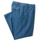 Big & Tall Lee Stain Resist Classic-fit Pleated Denim Pants, Men's, Size: 46x30, Blue
