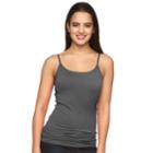 Women's Apt. 9&reg; Essential Seamless Camisole, Size: L/xl, Grey (charcoal)