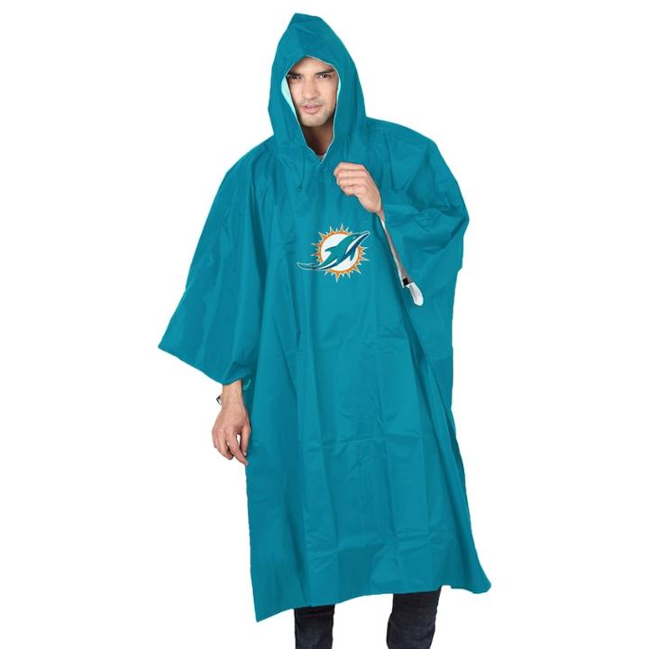 Adult Northwest Miami Dolphins Deluxe Poncho, Adult Unisex, Blue (aqua)