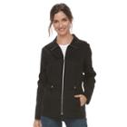 Women's Croft & Barrow&reg; Full-zip Utility Jacket, Size: Small, Black