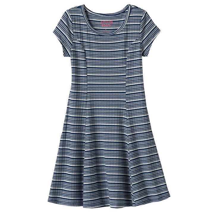 Girls 4-10 Jumping Beans® Striped Ribbed Princess Seam Dress, Girl's, Size: 6x, Blue