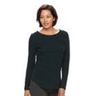 Women's Croft & Barrow&reg; Side-zip Boatneck Sweater, Size: Xl, Turquoise/blue (turq/aqua)