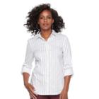 Women's Apt. 9&reg; Structured Shirt, Size: Xl, Grey
