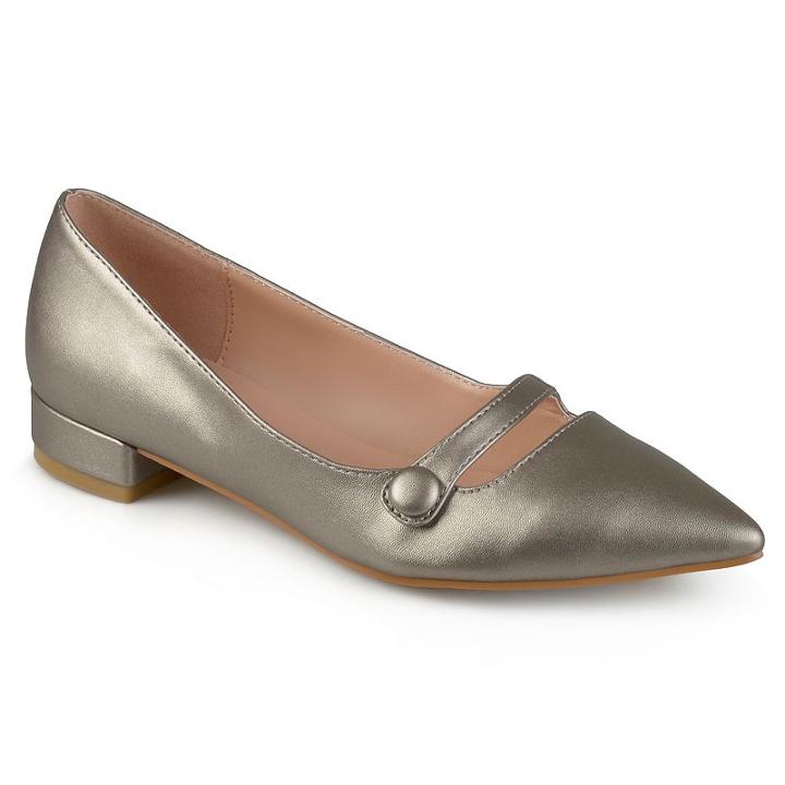 Journee Collection Vasha Women's Pointed Dress Shoes, Girl's, Size: 7.5, Dark Grey