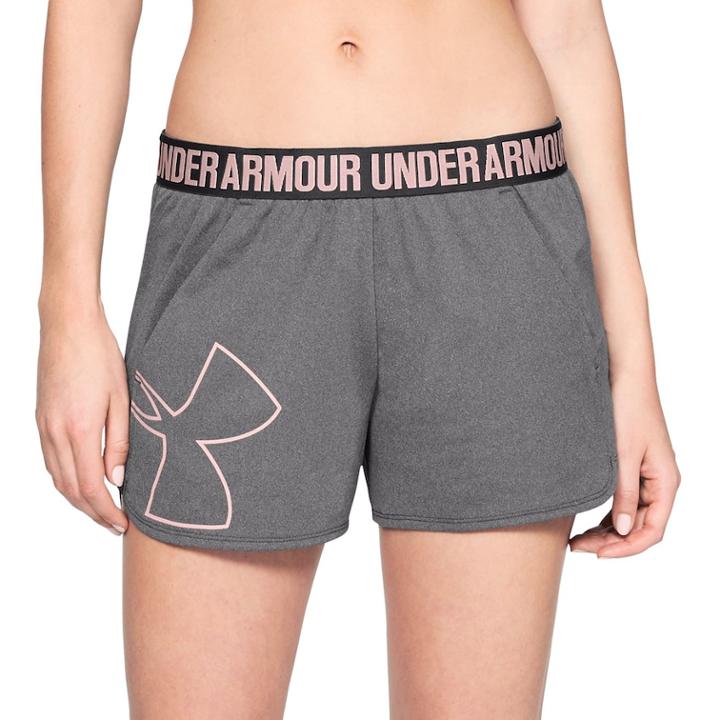 Women's Under Armour Play Up Graphic Mid-rise Shorts, Size: Xl, Dark Grey
