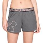 Women's Under Armour Play Up Graphic Mid-rise Shorts, Size: Xl, Dark Grey