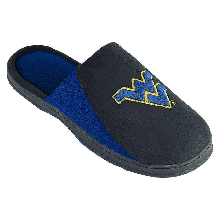 Men's West Virginia Mountaineers Scuff Slippers, Size: Medium, Black
