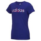 Girls 7-16 Adidas Short Sleeve V-neck Tee, Size: Medium, Drk Purple