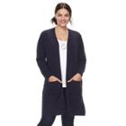 Plus Size Dana Buchman Sweater Duster, Women's, Size: 1xl, Blue (navy)