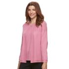 Women's Napa Valley 2-fer Sweater, Size: Small, Med Pink