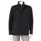 Men's Dockers Wool-blend 4-pocket Military Jacket, Size: Xl, Black