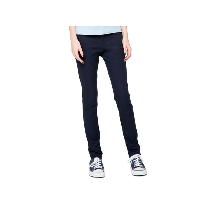 Juniors' Lee Uniforms Original Skinny Stretch Pants, Girl's, Size: 7, Blue (navy)