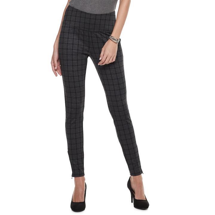 Women's Apt. 9&reg; Tummy-control High-waisted Ponte Leggings, Size: Small, Black