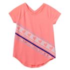 Girls Plus Size So&reg; Double V-neck Active Graphic Tee, Girl's, Size: 18 1/2, Brt Pink