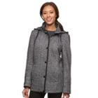 Women's Croft & Barrow&reg; Hooded Fleece Jacket, Size: Large, Brown