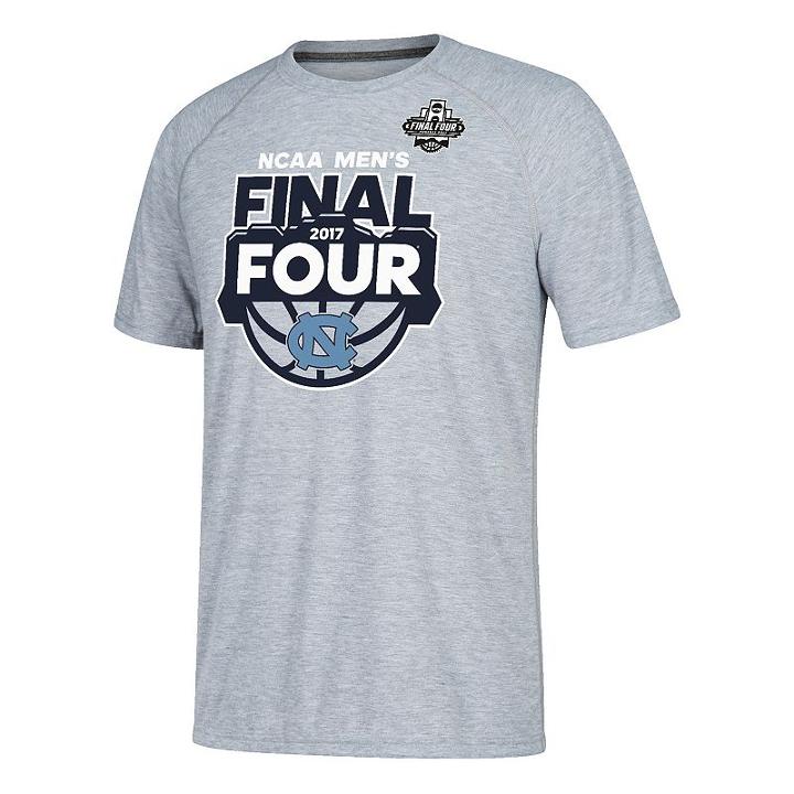 Men's North Carolina Tar Heels 2017 Men's Basketball Final Four Desert Four Tee, Size: Xl, Grey