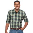 Big & Tall Croft & Barrow&reg; Regular-fit Stretch Outdoor Button-down Shirt, Men's, Size: 3xl Tall, Med Green