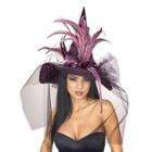Feather Witch Costume Hat - Adult, Purple