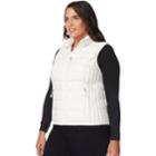 Plus Size Heat Keep Packable Puffer Vest, Women's, Size: 1xl, White