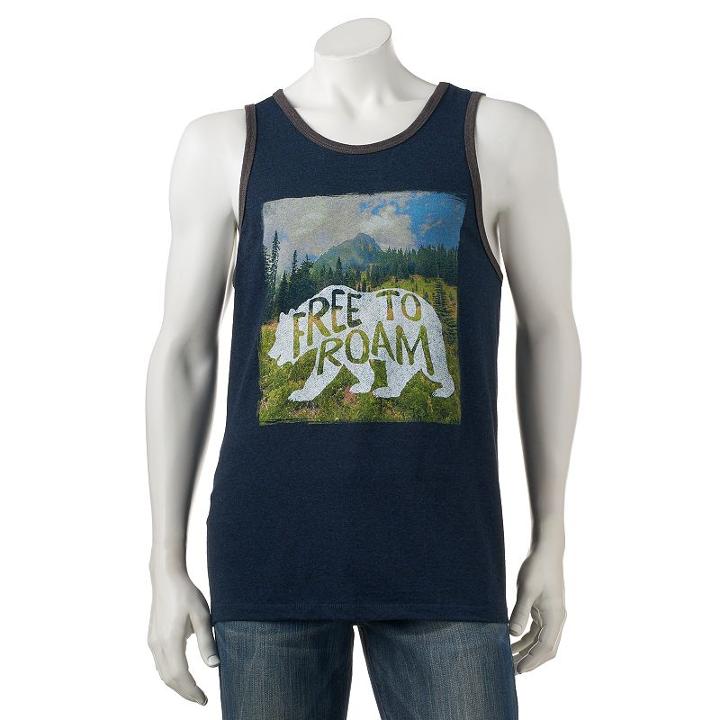 Men's Urban Pipeline® Free Hills Tank Top, Size: Large, Blue (navy)