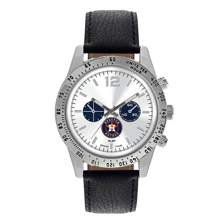Men's Game Time Houston Astros Letterman Watch, Black